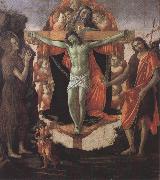 Sandro Botticelli Trinity with Mary Magdalene,St John the Baptist,Tobias and the Angel (mk36) oil